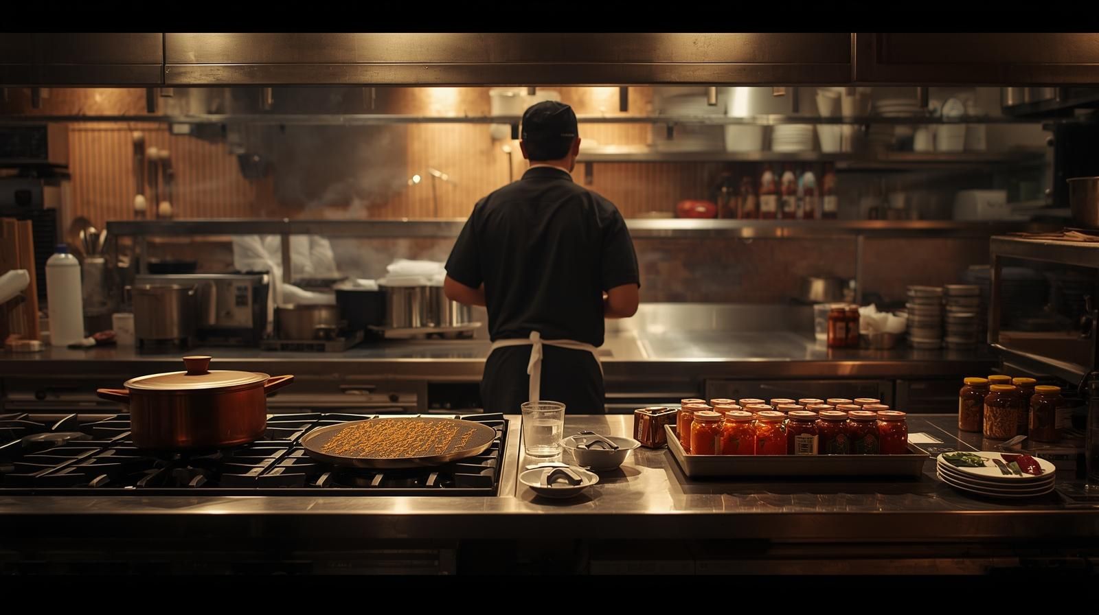 한식 주방장비 세팅