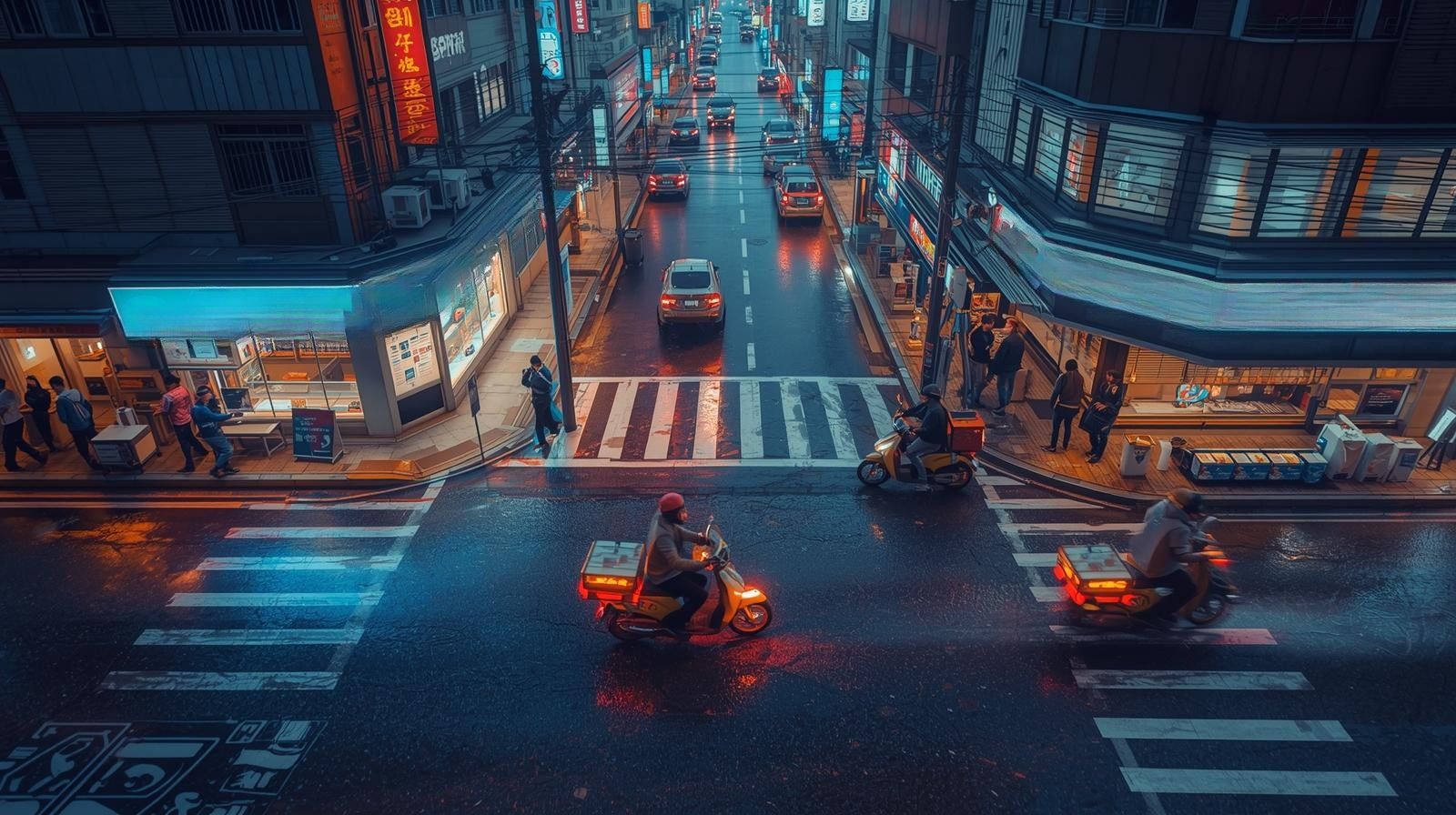 공유주방에서 배달 음식을 조리하고 포장하는 주방 모습